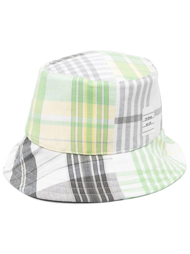 Thom Browne checked cotton bucket hat - Grey Cover