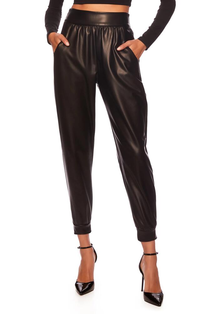 Susana Monaco Faux Leather Joggers in Black Cover