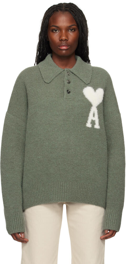 AMI Paris Green Ami de Coeur Polo Cover