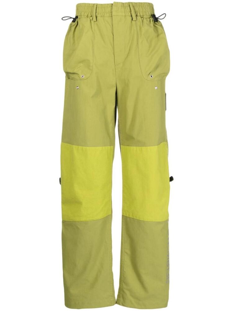 A-COLD-WALL* contrast-panel cargo trousers - Green Cover