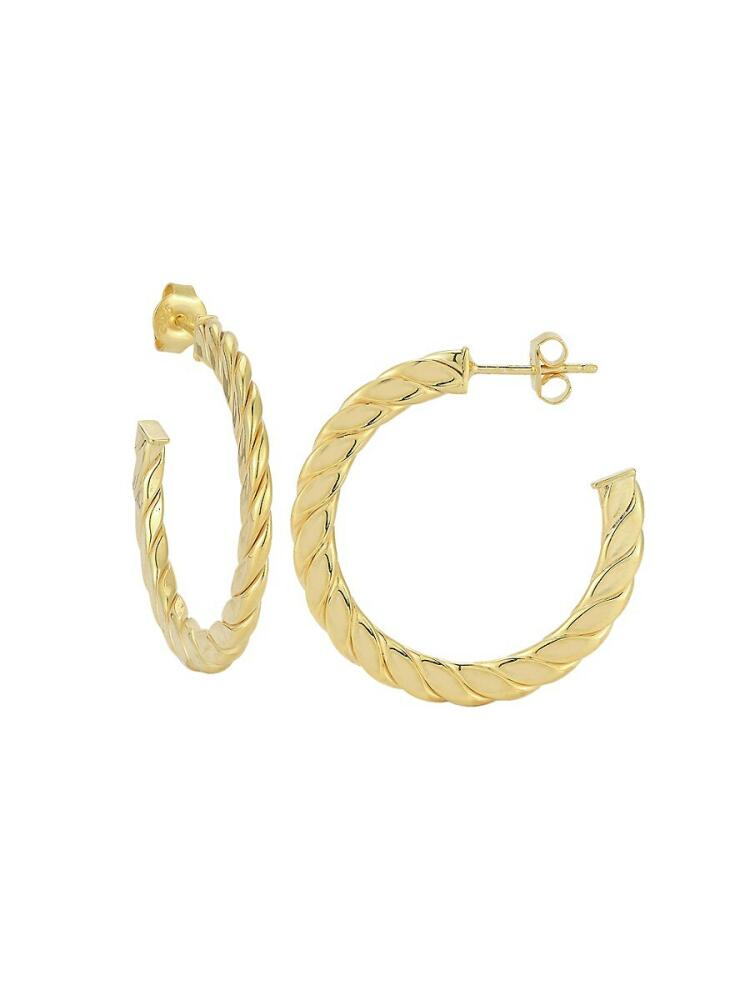 SPHERA MILANO Women's 14K Goldplated Sterling Silver Half Hoop Earrings Cover