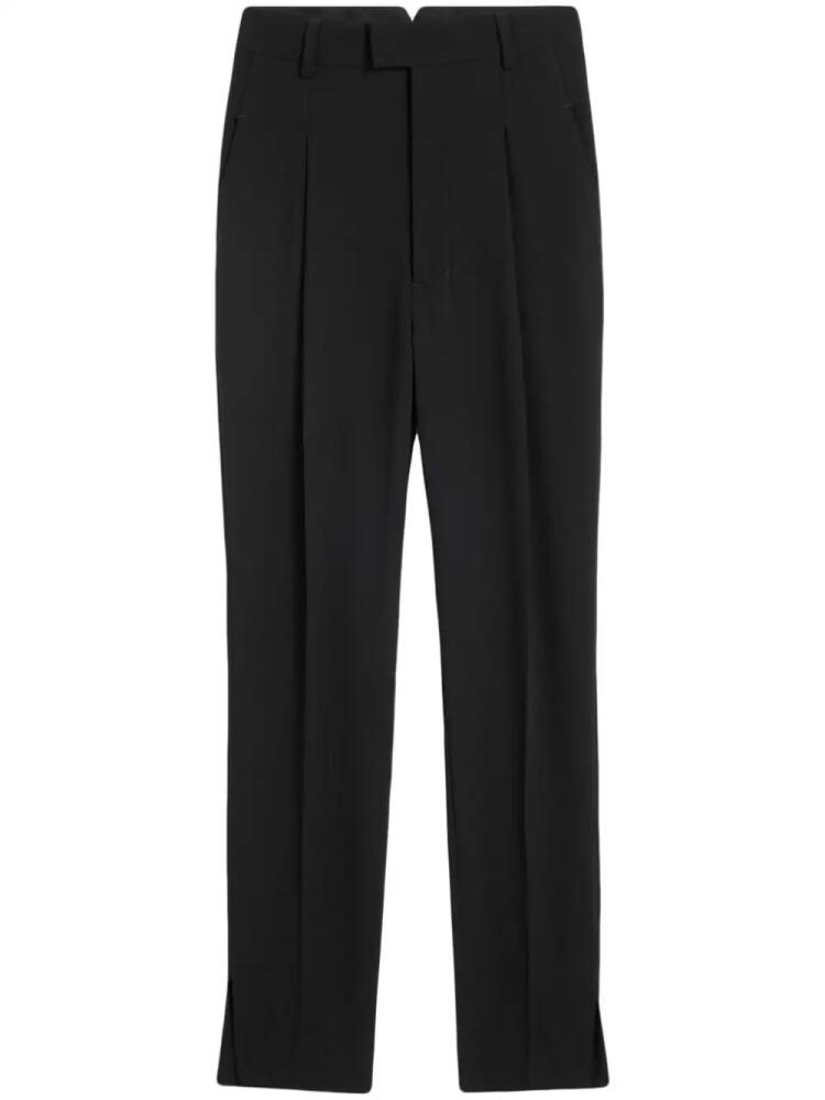 AMI Paris high-waist tapered-leg trousers - Black Cover