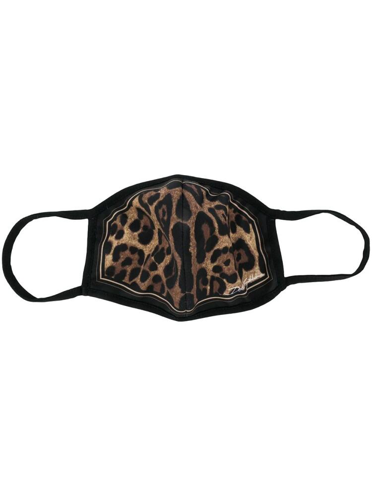 Dolce & Gabbana leopard-print face mask - Brown Cover