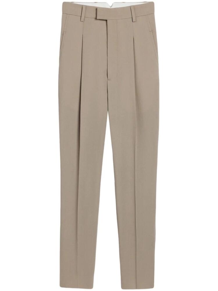 AMI Paris high-waist tapered-leg trousers - Neutrals Cover