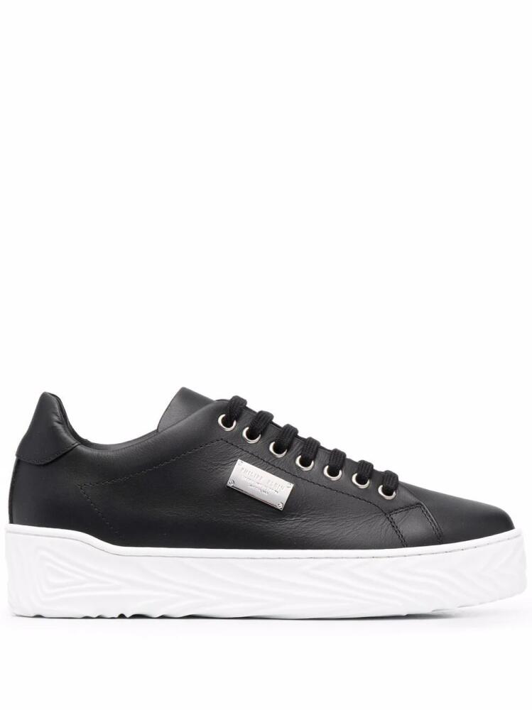 Philipp Plein logo-plaque low-top sneakers - Black Cover