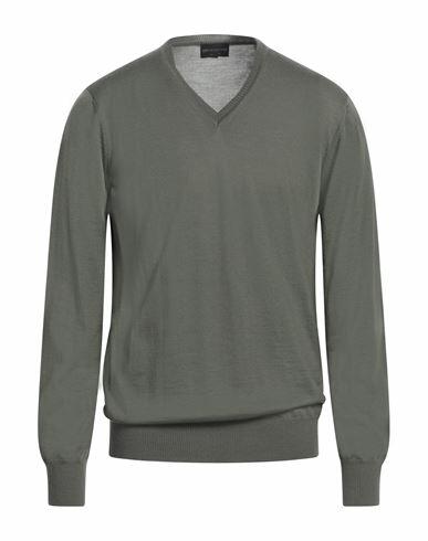 Emporio Armani Man Sweater Military green Virgin Wool Cover