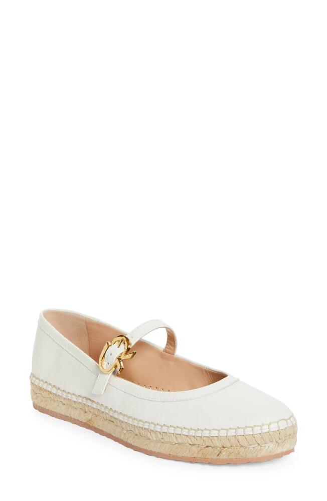 Gianvito Rossi Espadrille Mary Jane Ballet Flat in Blanco Cover