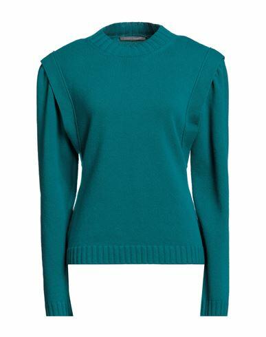 Alberta Ferretti Woman Sweater Deep jade Virgin Wool, Cashmere, Polyamide, Elastane Cover