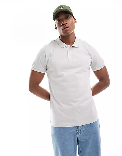 Threadbare 3 button polo in light gray Cover