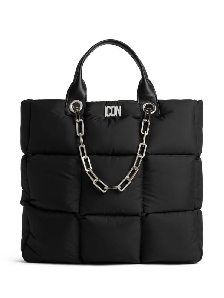 DSQUARED2 Icon quilted tote bag - Black Cover