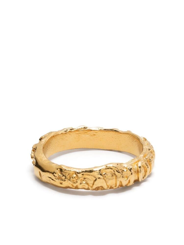 Alighieri Amore embossed 24kt gold-plated ring Cover