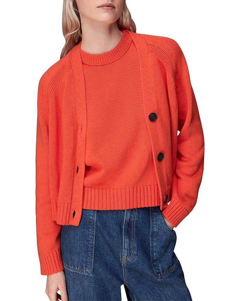 Whistles Karine Ribbed Detail Cardigan Cover