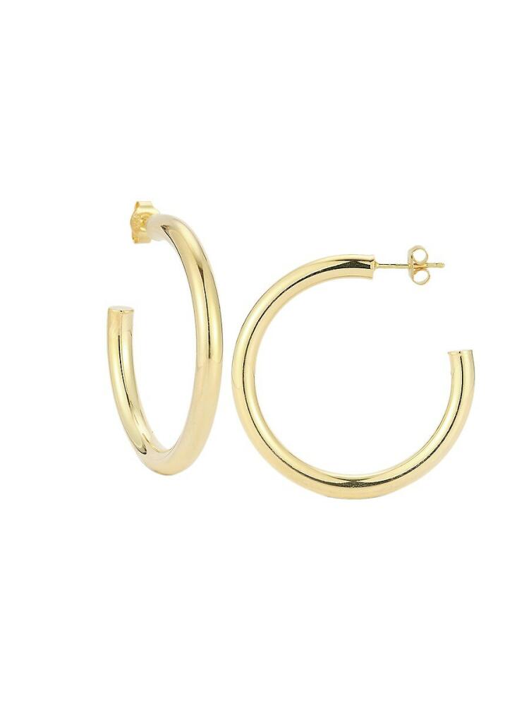 SPHERA MILANO Women's 14K Goldplated Sterling Silver Tube Half Hoop Earrings Cover