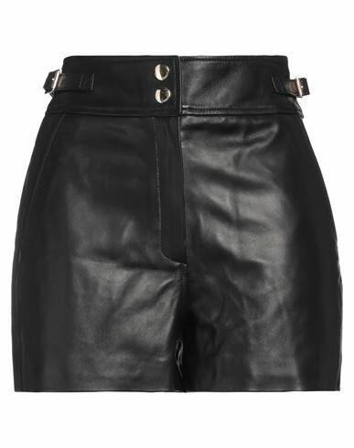 Red Valentino Woman Shorts & Bermuda Shorts Black Lambskin Cover