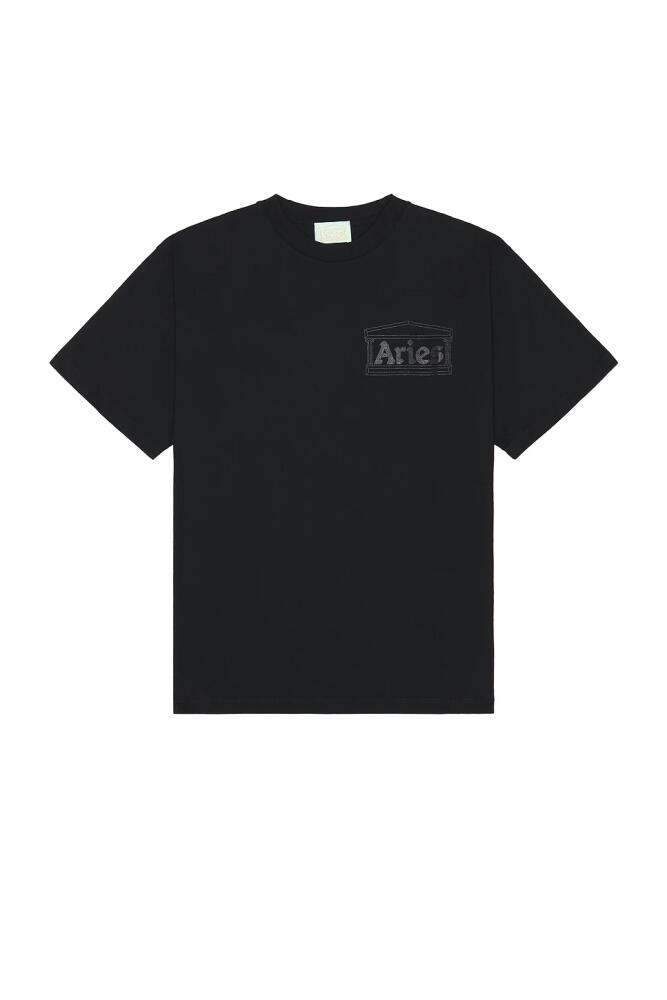 Aries Temple Tee in Black Cover