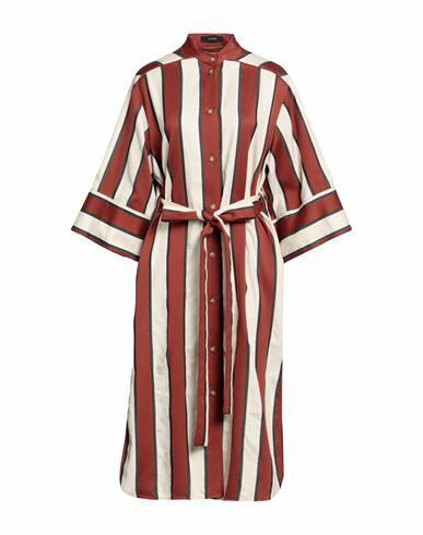 Joseph Woman Midi dress Brown Cotton, Linen, Silk Cover