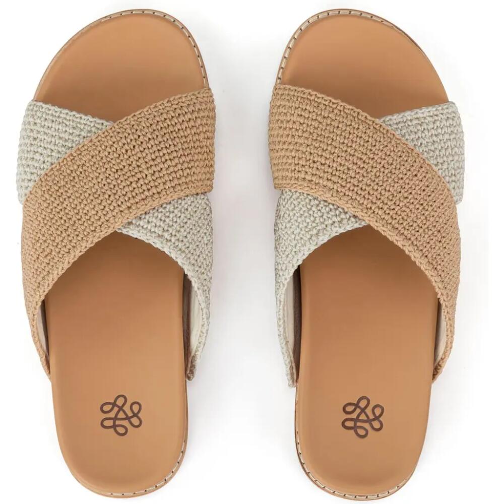 The Sak Penelope Slip On Sandal in Natural/bamboo Block Cover