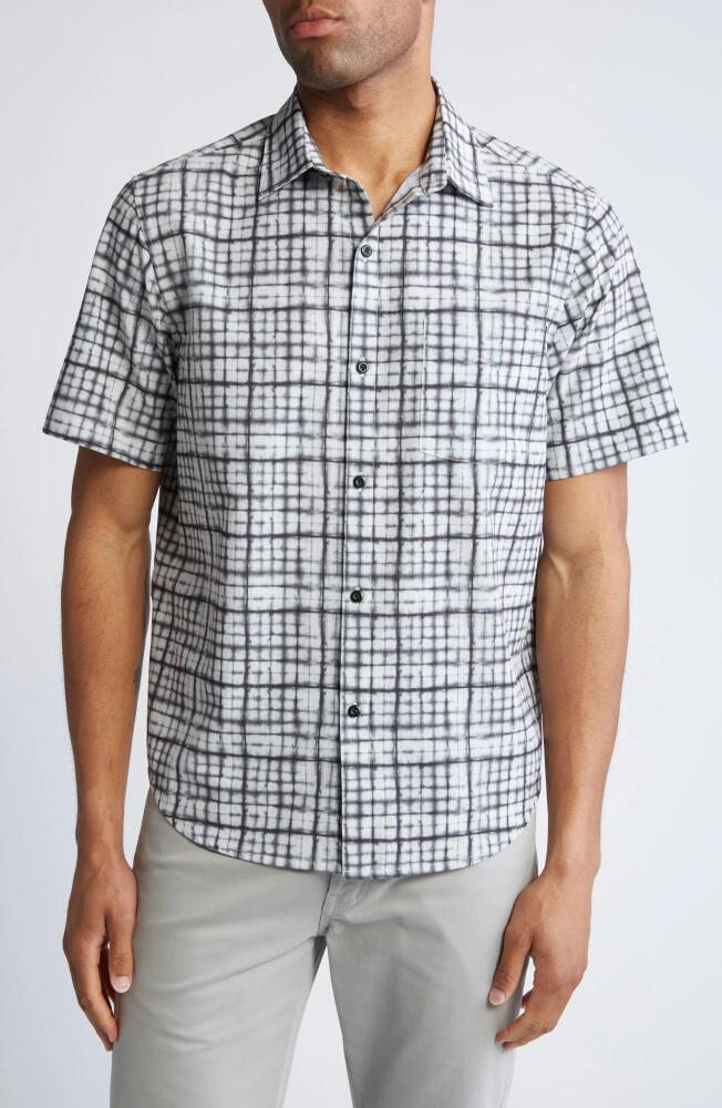 Tommy Bahama Bahama Coast Washed Away IslandZone Plaid Short Sleeve Button-Up Shirt in Black Cover