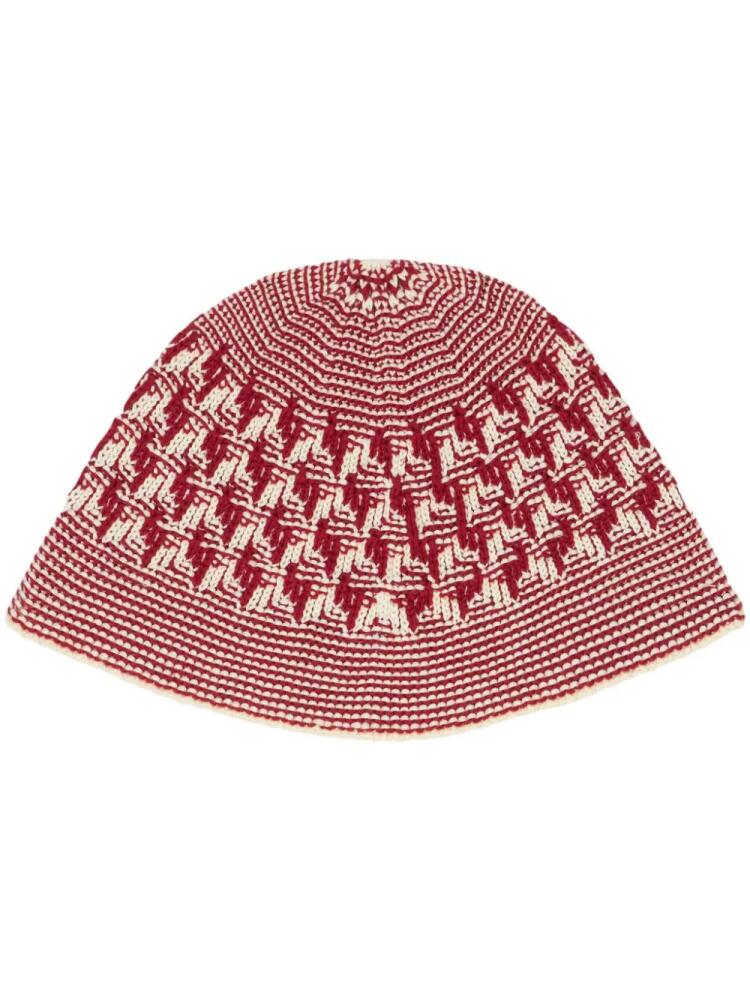 ETRO abstract-pattern cotton beanie - Red Cover