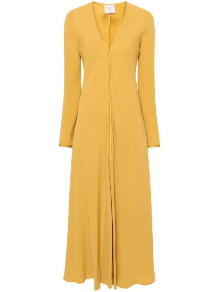 Forte Forte V-neck kaftan - Yellow Cover