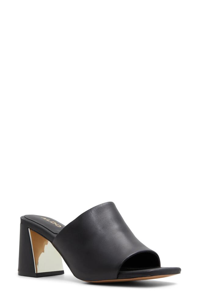 ALDO Meshka Block Heel Slide Sandal in Black Cover