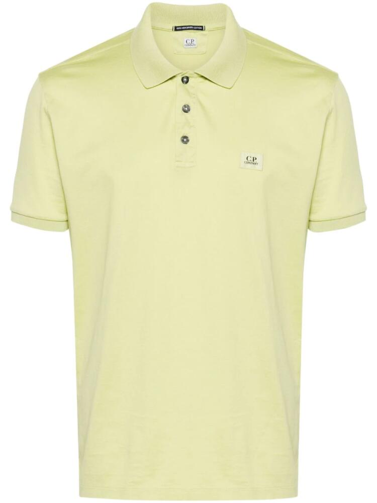 C.P. Company logo-patch jersey polo shirt - Green Cover