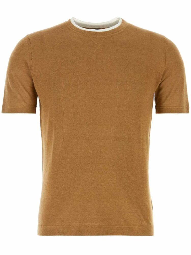 Fedeli short-sleeve jumper - Brown Cover