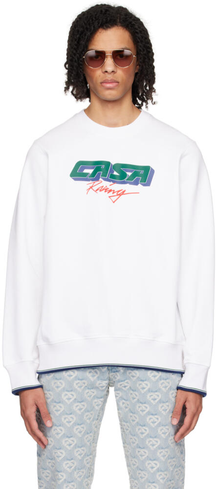 Casablanca White 'Casa Racing' 3D Sweatshirt Cover