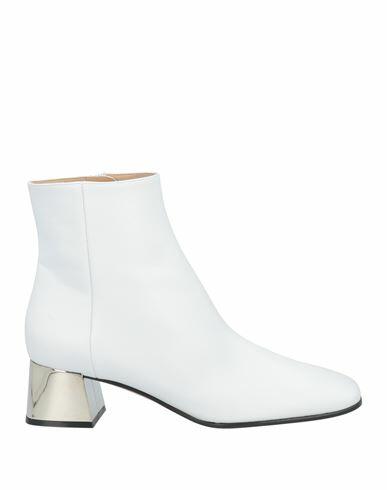 Sergio Rossi Woman Ankle boots White Leather Cover