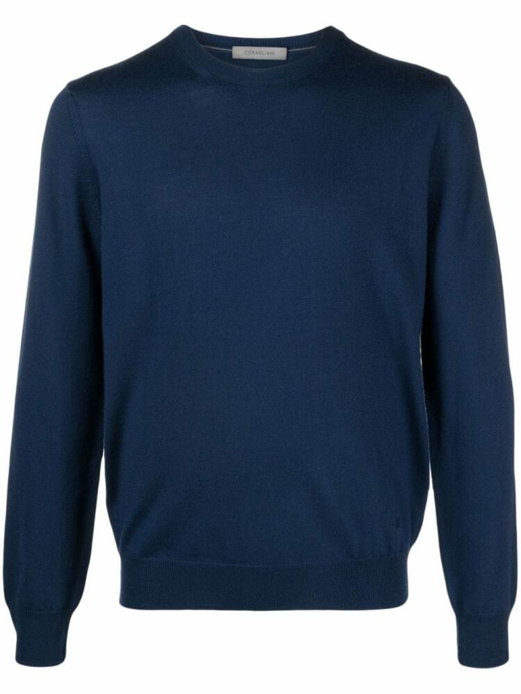 Corneliani long-sleeve virgin wool jumper - Blue Cover