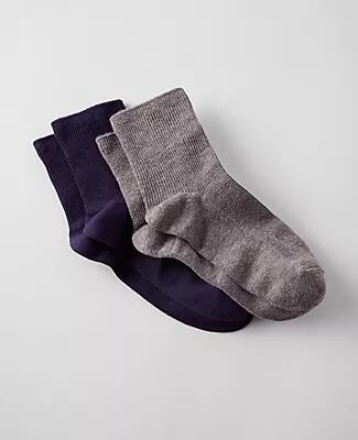 Ann Taylor Weekend Silky Ribbed Ankle Socks Cover