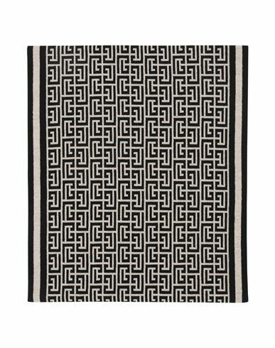 Balmain Man Scarf Black Wool Cover