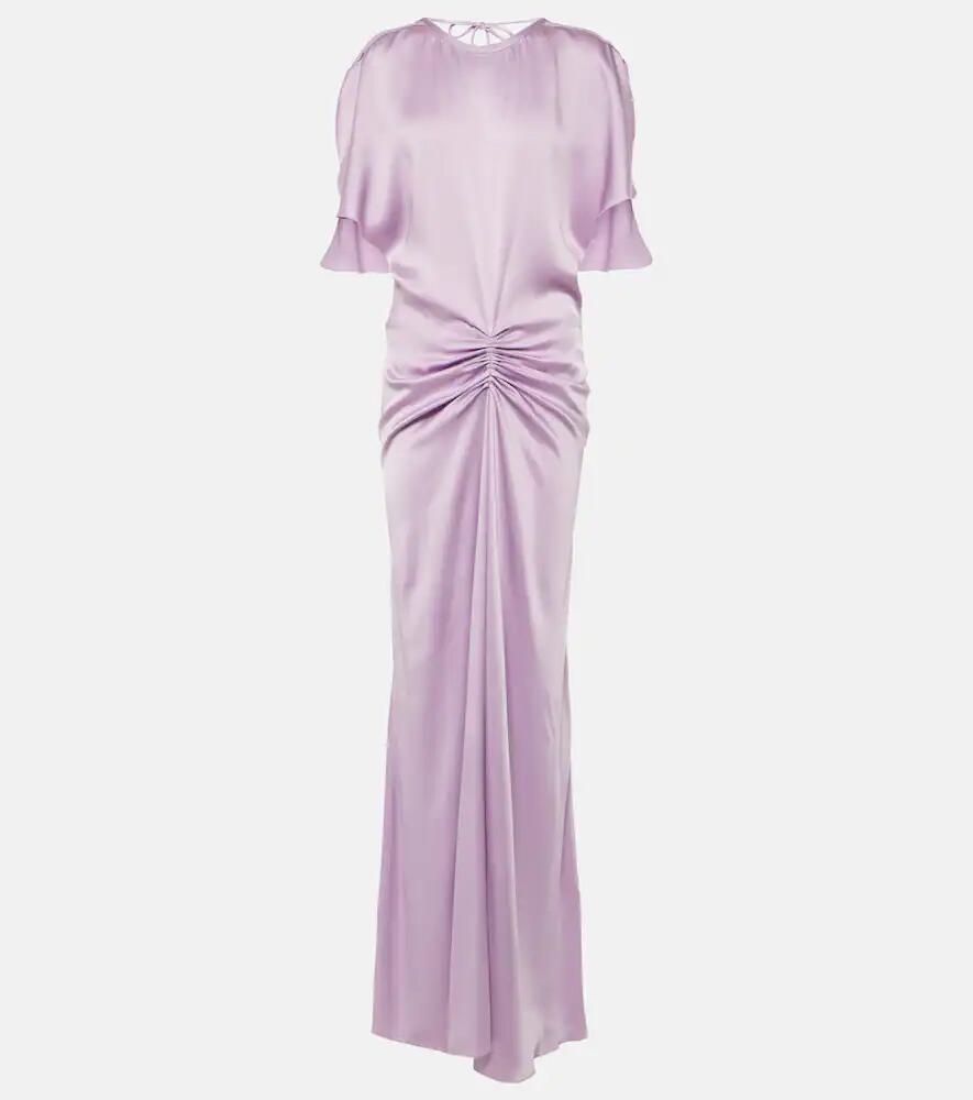 Victoria Beckham Gathered ruched satin gown Cover