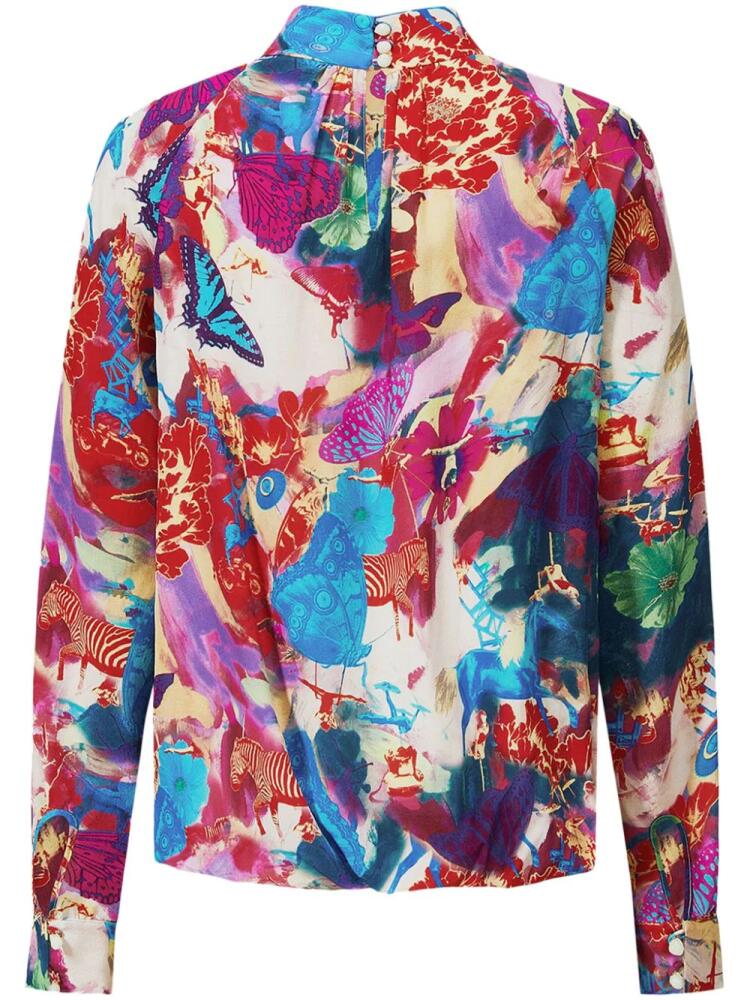 Shanghai Tang x Jacky Tsai butterfly-print blouse - Red Cover