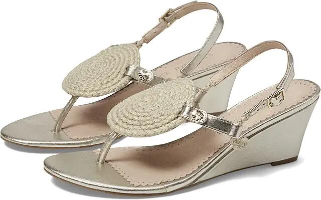 Jack Rogers Reef Wedge (Platinum/Natural Jute Rope) Women's Shoes Cover