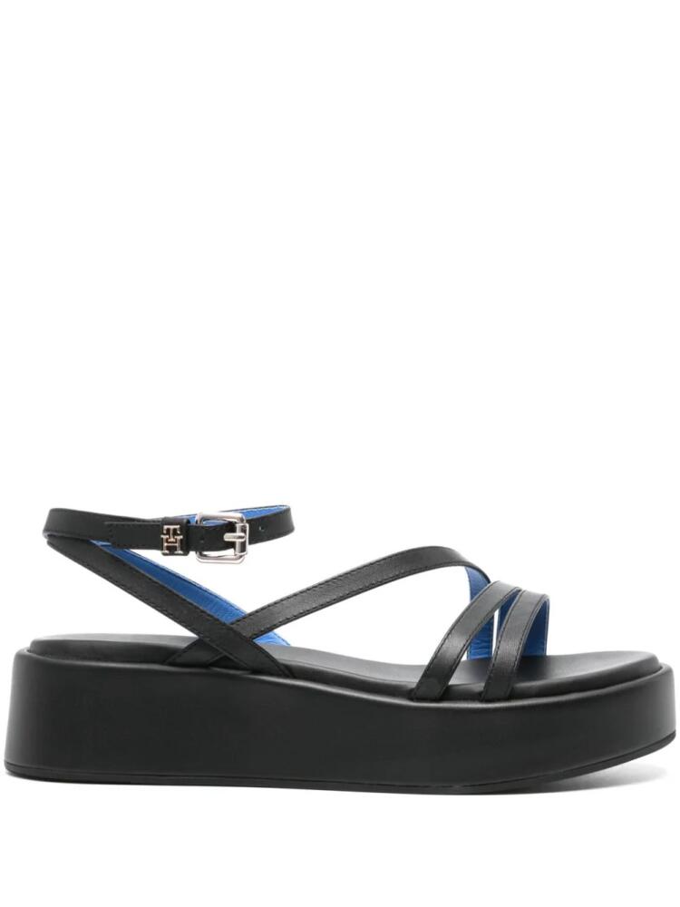 Tommy Hilfiger strappy leather platform sandals - Black Cover