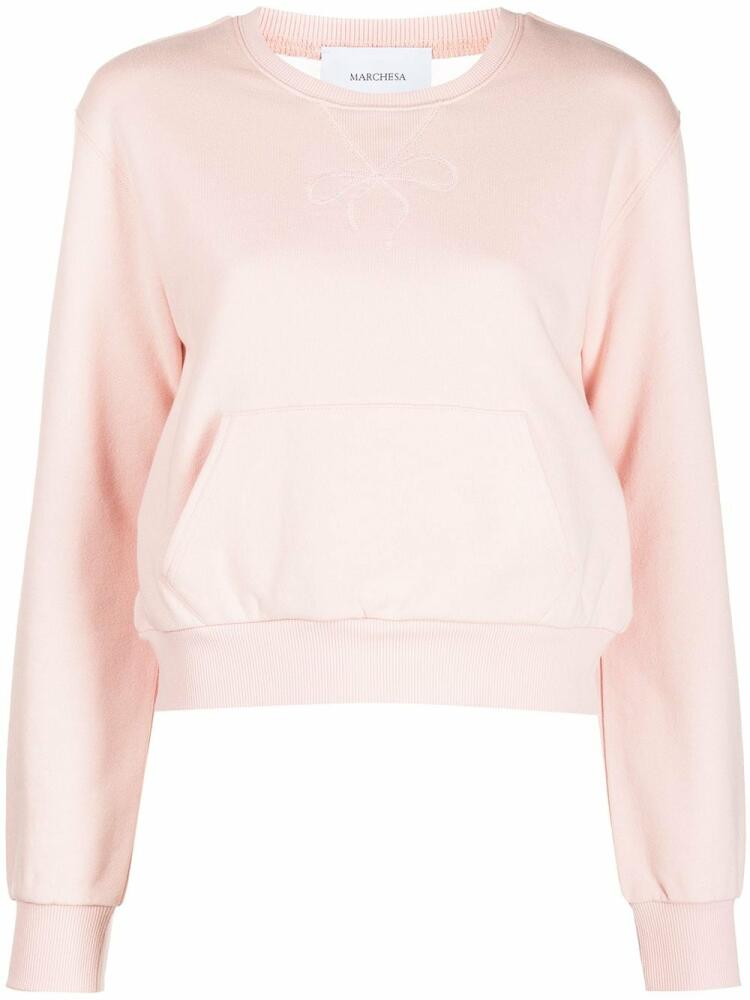 Marchesa Notte sheer back sweatshirt - Pink Cover