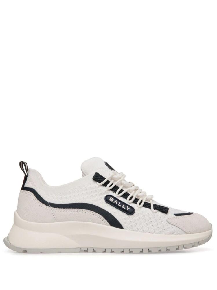 Bally logo-appliqué lace-up sneakers - White Cover