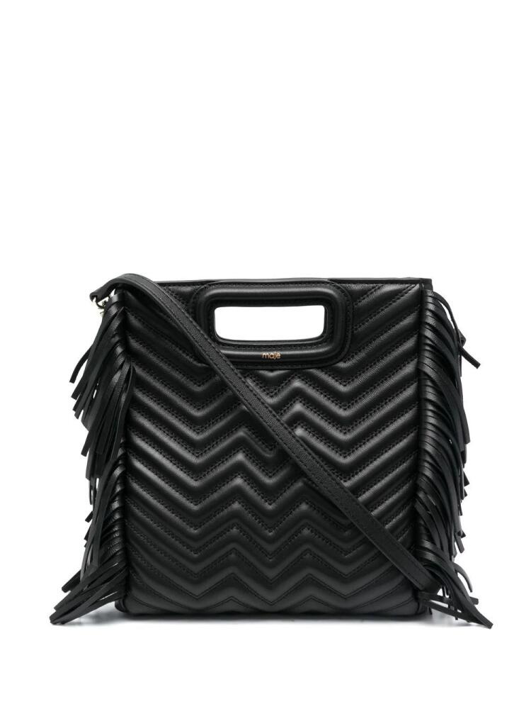 Maje M quilted leather bag - Black Cover