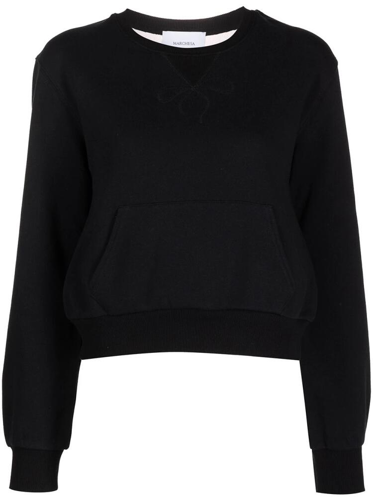 Marchesa Notte sheer panel sweatshirt - Black Cover