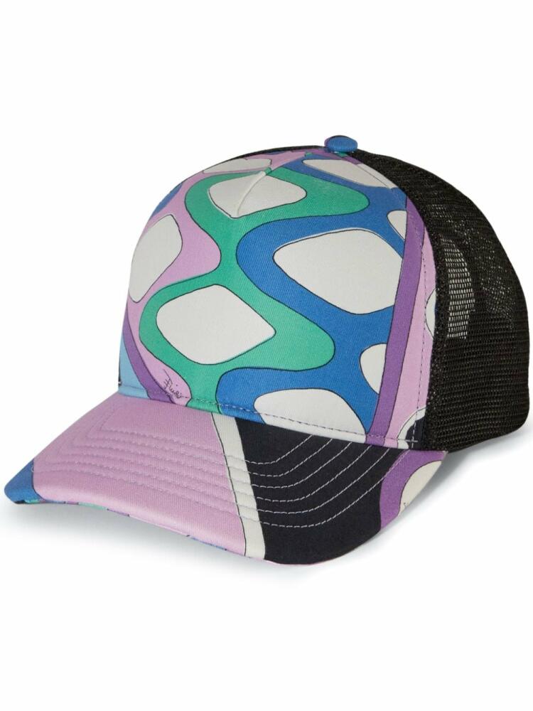 PUCCI Vivara-print panelled cap - White Cover