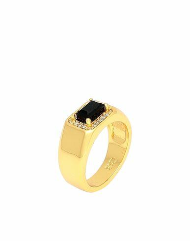 Crystal Haze Ring Gold Brass, 750/1000 gold plated, Cubic zirconia, Agate Cover