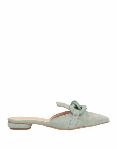 Formentini Woman Mules & Clogs Sage green Soft Leather Cover