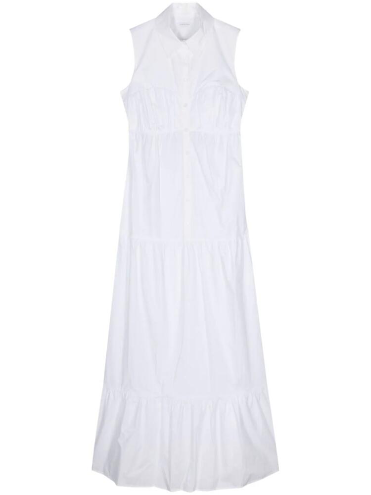 Patrizia Pepe poplin maxi shirt dress - White Cover