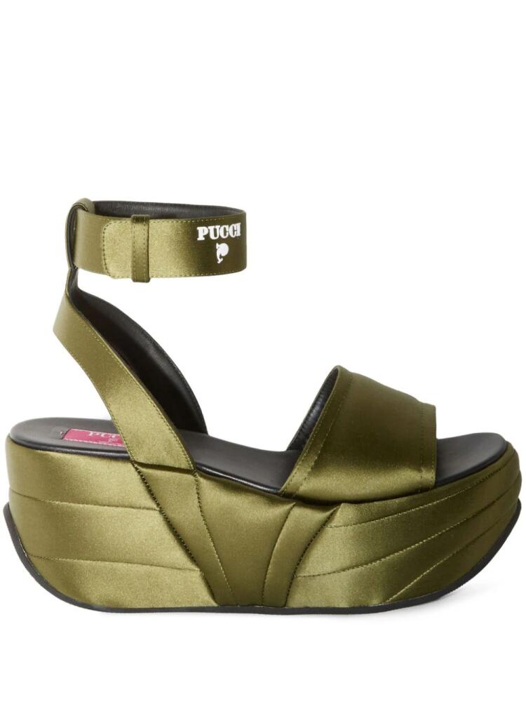 PUCCI Pucciami platform sandals - Green Cover