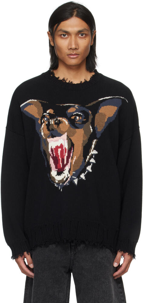 R13 Black Angry Chihuahua Sweater Cover