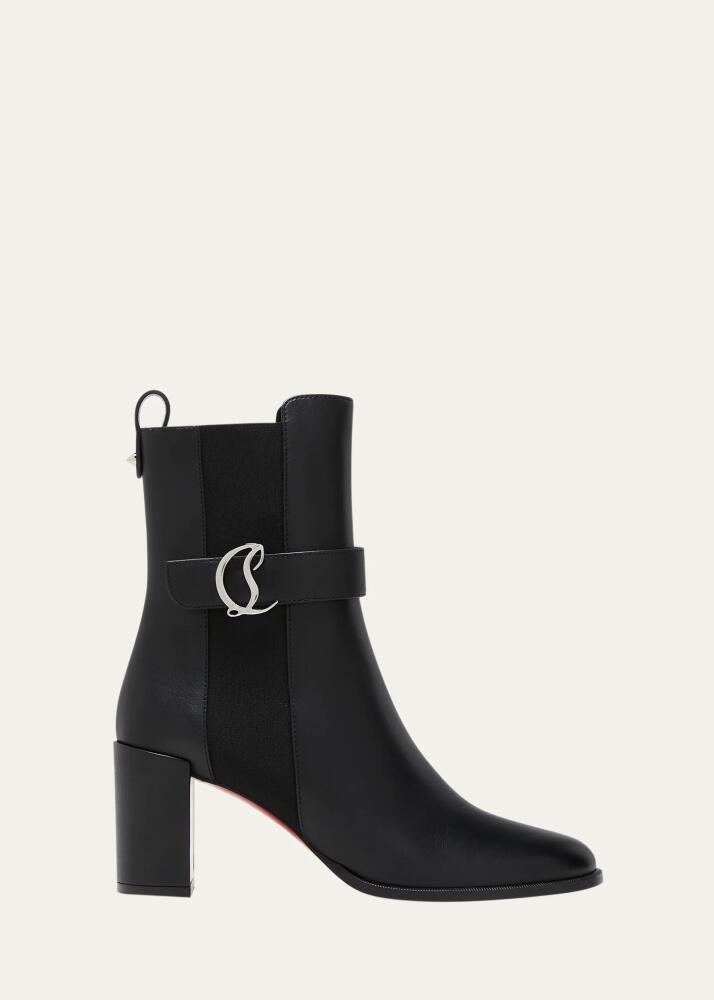 Christian Louboutin Leather Buckle Red Sole Booties Cover