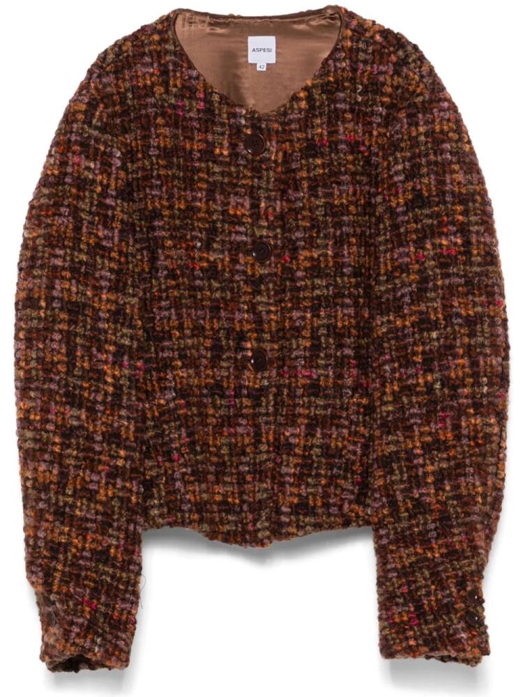 ASPESI bouclé jacket - Brown Cover