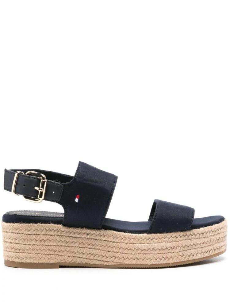 Tommy Hilfiger 55mm canvas platform sandals - Blue Cover