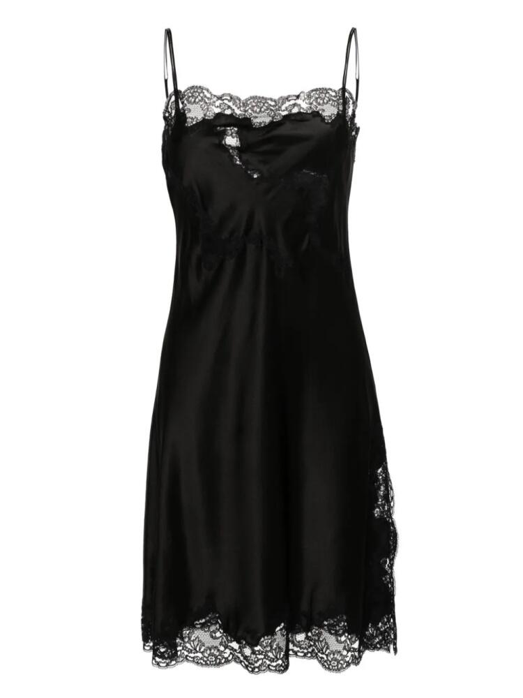 Carine Gilson lace-detail silk nightdress - Black Cover